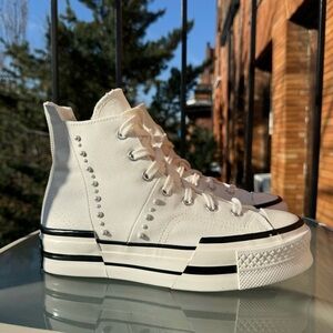 New Converse Chuck 70 Pearl Platform Sneakers White Womens 8.5
